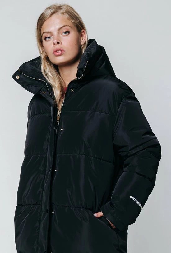 Colourful Rebel Resy Jas Zwart Dames - Oversized Fit - Polyester - S 2 Colourful Rebel Resy Jas Zwart Dames - Oversized Fit - Polyester - S - Afbeelding 2