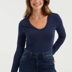 WE Fashion Dames Biologisch Katoen Shirt - Maat L -Dameskleding Verkoop 550x810 16