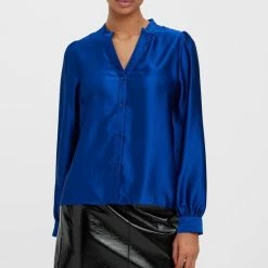 Vero Moda Blouse Vmnadia L/s Shirt Wvn Btq 10278950 Sodalite Blue Dames Maat - M -Dameskleding Verkoop 550x812