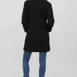 Vila Jas Viliosi Teddy Coat/su - Fav 14061532 Black Dames Maat - 38 -Dameskleding Verkoop 550x814 1