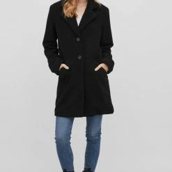 Vila Jas Viliosi Teddy Coat/su - Fav 14061532 Black Dames Maat - 38 -Dameskleding Verkoop 550x814