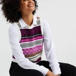 WE Fashion Dames Gebreide Slipover Met Jacquard Dessin -Dameskleding Verkoop 550x818 2