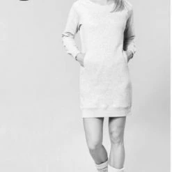 Kariban Sweaterjurk Navy Blauw K493, Jurk Lounge Bio In Fleece, Maat L -Dameskleding Verkoop 550x823 5