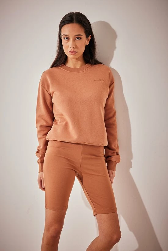 Na-kd Organic Logo Basic Dames Trui - Maat Large 1 Na-kd Organic Logo Basic Dames Trui - Maat Large