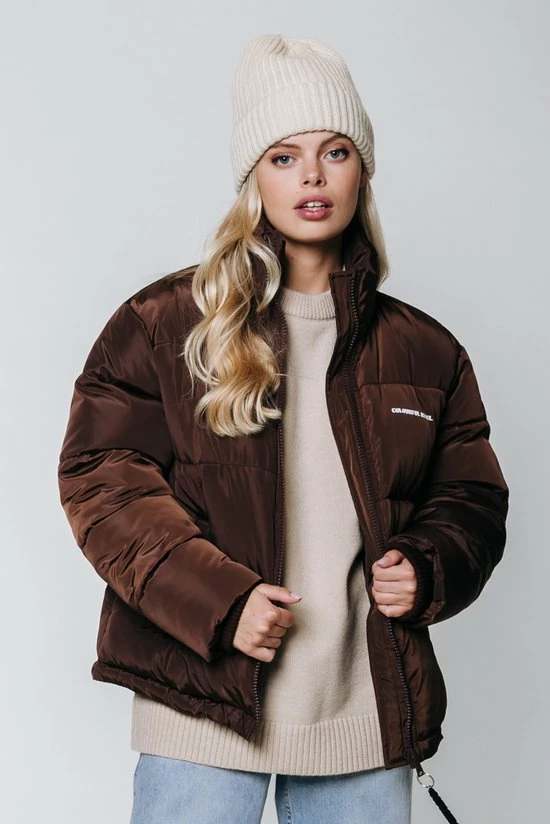 Colourful Rebel Fiona Jas Bruin Dames - Polyester - S 1 Colourful Rebel Fiona Jas Bruin Dames - Polyester - S