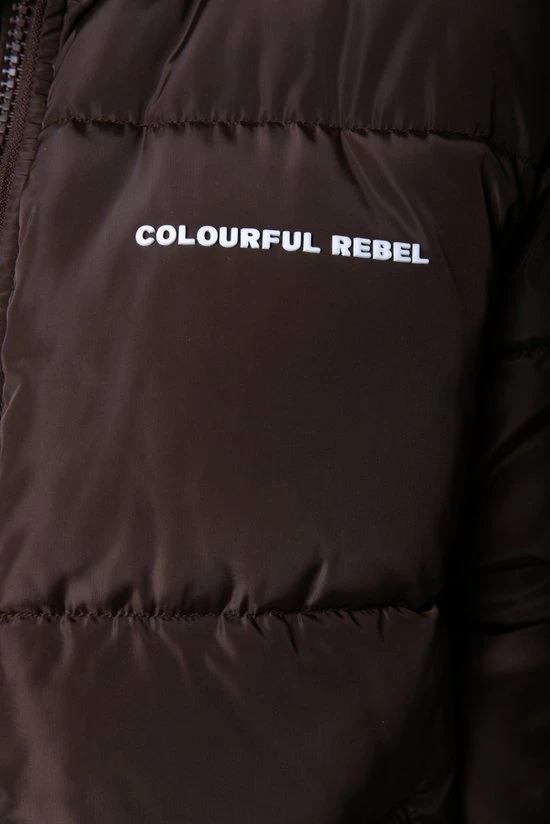 Colourful Rebel Fiona Jas Bruin Dames - Polyester - S 3 Colourful Rebel Fiona Jas Bruin Dames - Polyester - S - Afbeelding 3