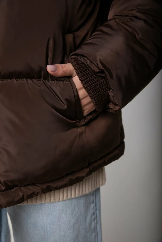 Colourful Rebel Fiona Jas Bruin Dames - Polyester - S 4 Colourful Rebel Fiona Jas Bruin Dames - Polyester - S - Afbeelding 4