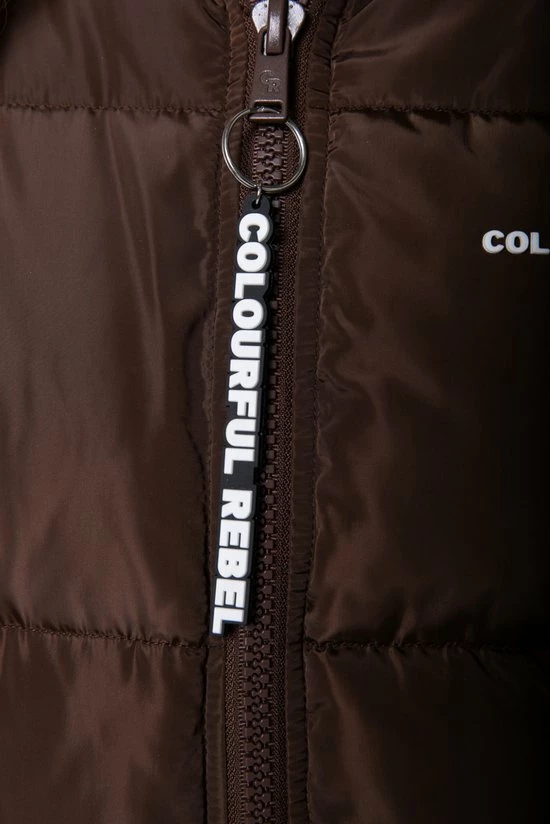 Colourful Rebel Fiona Jas Bruin Dames - Polyester - S 5 Colourful Rebel Fiona Jas Bruin Dames - Polyester - S - Afbeelding 5