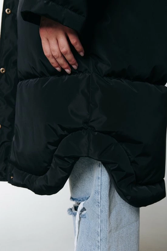 Colourful Rebel Resy Jas Zwart Dames - Oversized Fit - Polyester - S 8 Colourful Rebel Resy Jas Zwart Dames - Oversized Fit - Polyester - S - Afbeelding 8