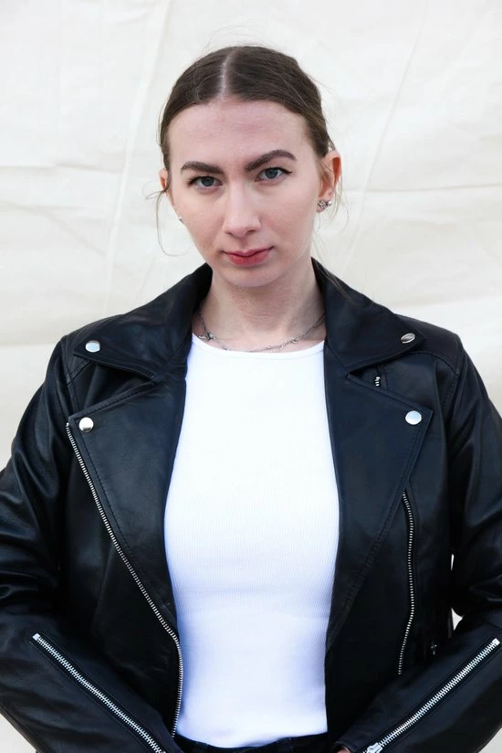 GILL'S FOXY BLACK - Dames Leren Jas - Biker Jack - 100% Lamsleer - Zwart 4 GILL'S FOXY BLACK - Dames Leren Jas - Biker Jack - 100% Lamsleer - Zwart - Afbeelding 4