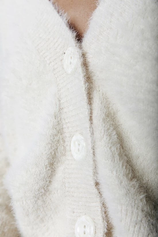 Colourful Rebel Aurora Cropped Trui Wit Dames - Basic Fit - Katoen - L/XL 4 Colourful Rebel Aurora Cropped Trui Wit Dames - Basic Fit - Katoen - L/XL - Afbeelding 4