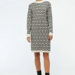 OBJECT OBJTHESS L/S JACQUARD KNIT DRESS Dames Jurk - Maat XL -Dameskleding Verkoop 550x825 161