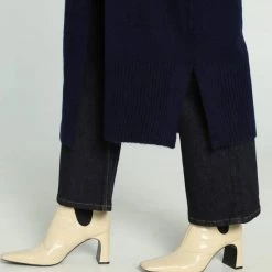 Cassis Lange, Effen Cardigan Met Sjaalkraag -Dameskleding Verkoop 550x825 165