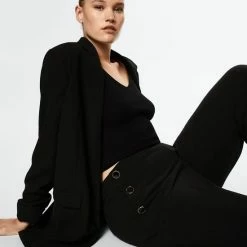 Mango Broek Cropped Broek Met Knopen 37005137 99 Dames Maat - XXL -Dameskleding Verkoop 550x825 219