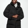 Mango Jas Gewatteerde Jas Met Capuchon 37077623 99 Dames Maat - XL