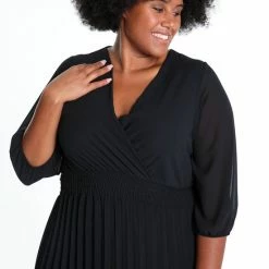 Paprika Lange, Effen Plisséjurk Lange, Effen Plisséjurk -Dameskleding Verkoop 550x825 234