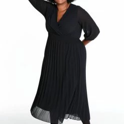 Paprika Lange, Effen Plisséjurk Lange, Effen Plisséjurk -Dameskleding Verkoop 550x825 237