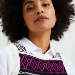 WE Fashion Dames Gebreide Slipover Met Jacquard Dessin -Dameskleding Verkoop 550x825 25