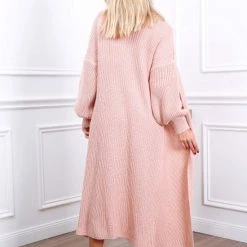 Nok Nak 2-delige Comfy Set - Lange Jurk Met Vest In Verschillende Kleuren - Dames Set Lange Jurk Met Lang Vest - Jurk Met Vest - Damesjurk Met Lang Vest