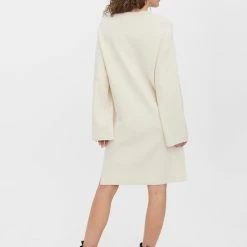 Vero Moda Jurk Vmgold Needle Wide Ls O-neck Dress 10271183 Birch Dames Maat - L -Dameskleding Verkoop 550x825 262