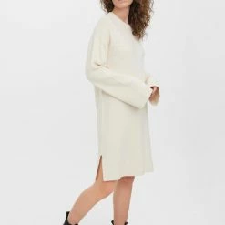 Vero Moda Jurk Vmgold Needle Wide Ls O-neck Dress 10271183 Birch Dames Maat - L -Dameskleding Verkoop 550x825 263