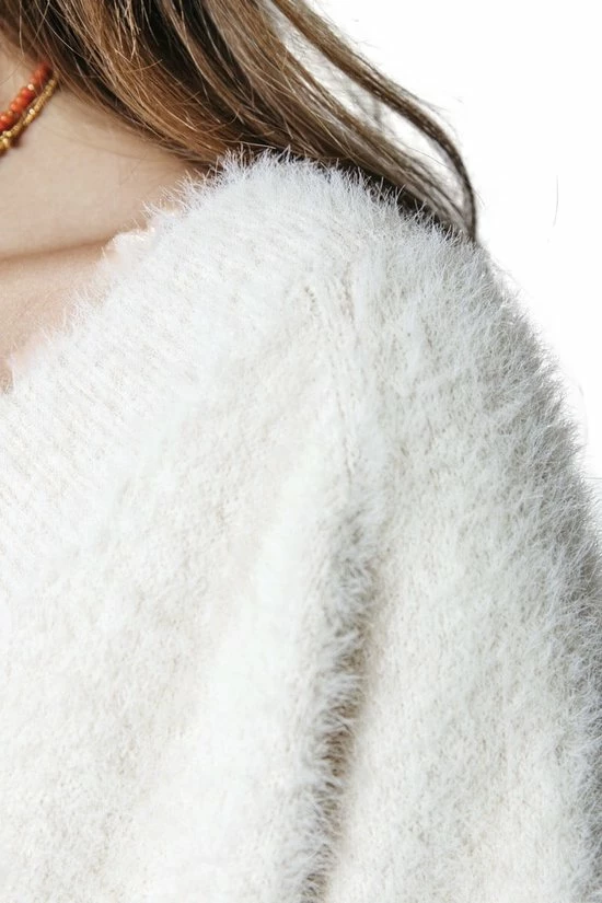 Colourful Rebel Aurora Cropped Trui Wit Dames - Basic Fit - Katoen - L/XL 5 Colourful Rebel Aurora Cropped Trui Wit Dames - Basic Fit - Katoen - L/XL - Afbeelding 5