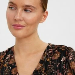 VERO MODA VMMINA L/S V-NECK TOP WVN BTQ Dames Top - Maat L -Dameskleding Verkoop 550x825 441