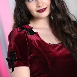 Hell Bunny Hellbunny Everly Dress Wine (s) -Dameskleding Verkoop 550x825 493