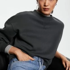 Mango Trui Sweatshirt Met Gebribde Afwerkingen 37065955 95 Dames Maat - M