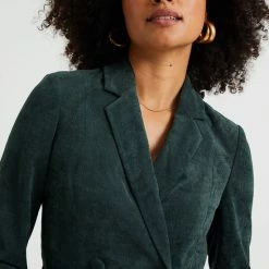WE Fashion Dames Corduroy Double-breasted Blazerjurk -Dameskleding Verkoop 550x825 509