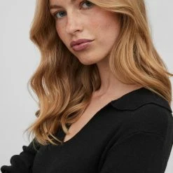 VILA VIMARLA COLLAR L/S KNIT DRESS Dames Jurk - Maat XL -Dameskleding Verkoop 550x825 534