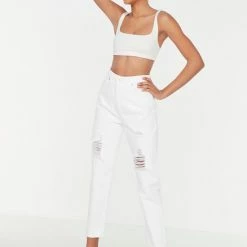 Trendyol Vrouwen Hoge Taille Mama Jeans