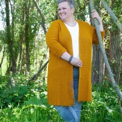 Knit Factory Luna Lang Gebreid Dames Vest - Zwart - 46/48 - Grote Maten Dames Kleding -Dameskleding Verkoop 550x826 40