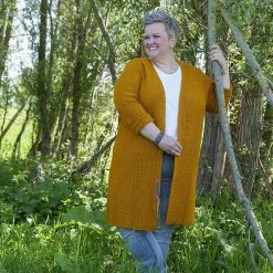 Knit Factory Luna Lang Gebreid Dames Vest - Zwart - 46/48 - Grote Maten Dames Kleding -Dameskleding Verkoop 550x827 11