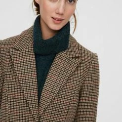 VERO MODA VMBLAST CHECK LONG WOOL JACKET GA Dames Jas - Maat XS -Dameskleding Verkoop 550x828 9