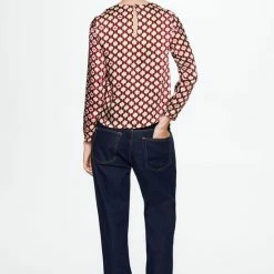 Mango Blouse Bedrukte Satijnen Blouse 37087768 78 Dames Maat - L -Dameskleding Verkoop 550x829 1
