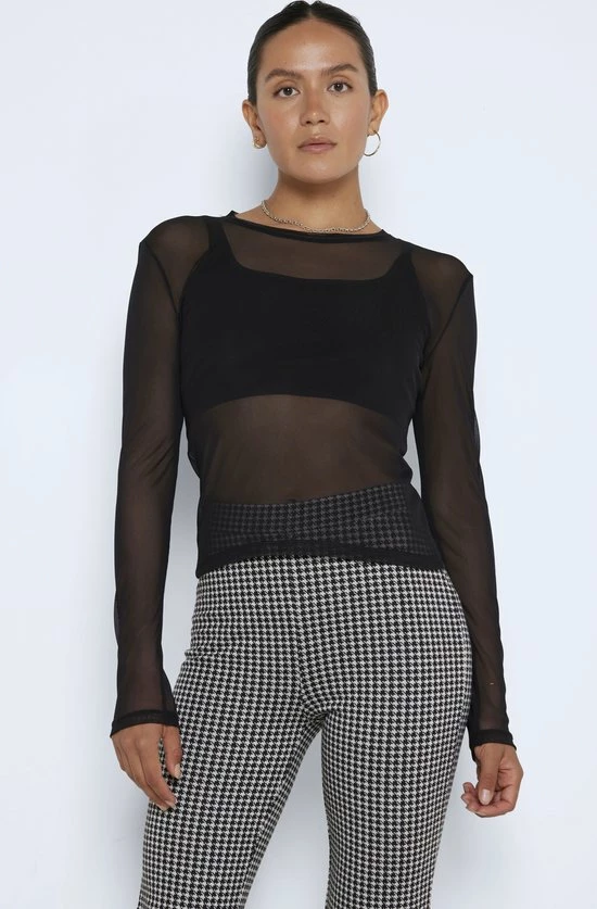NOISY MAY NMJUDITH L/S MESH TOP BG NOOS Dames T-shirts - Maat L 2 NOISY MAY NMJUDITH L/S MESH TOP BG NOOS Dames T-shirts - Maat L - Afbeelding 2