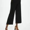Mango Broek Cropped Broek Met Knopen 37005137 99 Dames Maat - XXL