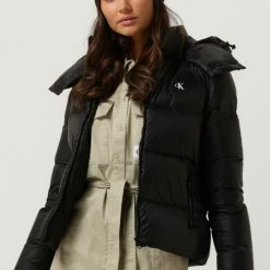Calvin Klein Ck Mw Down Short Puffer Jassen - Zwart